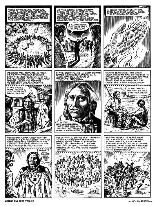 Indian Messiah Wounded Knee comics from the big book of the weird wild west
