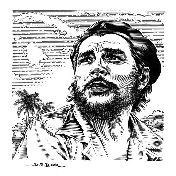 Che Guevara line art illustration