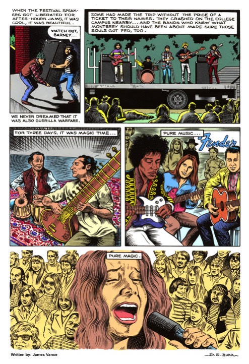 Monterey Pop Grateful Dead comics story page